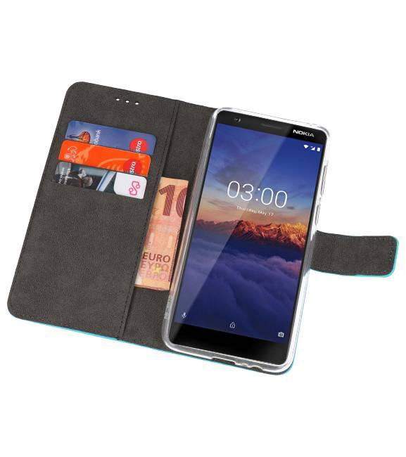 Wallet Cases Tasche für Nokia 3.1 Blau