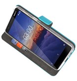 Wallet Cases Hoesje voor Nokia 3.1 Blauw