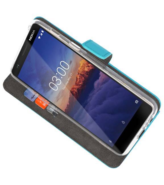 Veske Taske Etui til Nokia 3.1 Blue