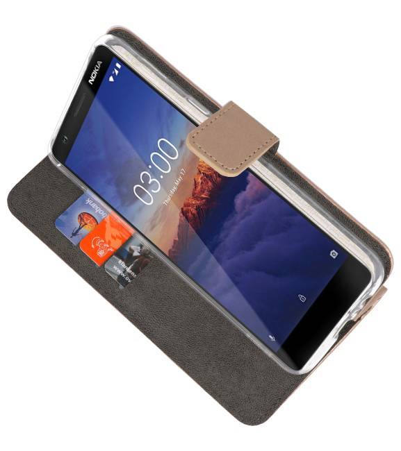 Etuis portefeuille Etui pour Nokia 3.1 Gold