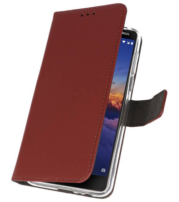 Wallet Cases Tasche für Nokia 3.1 Braun