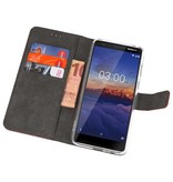 Wallet Cases Hoesje voor Nokia 3.1 Bruin