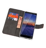 Etuis portefeuille Case pour Nokia 3.1 Brown