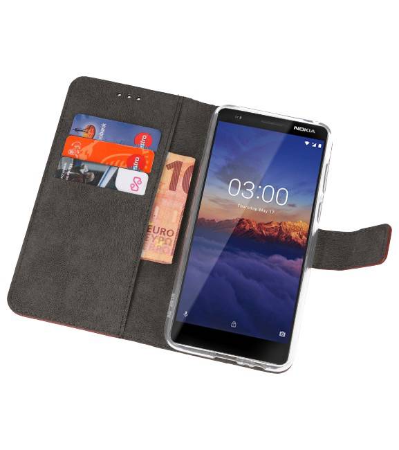 Wallet Cases Tasche für Nokia 3.1 Braun