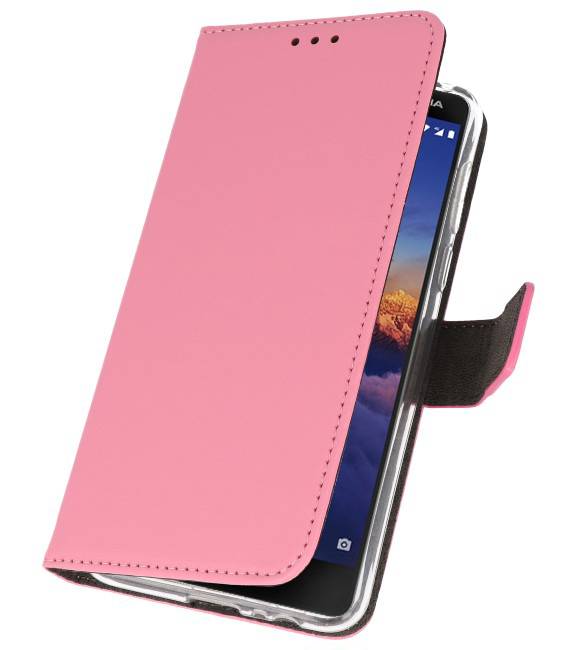 Etuis portefeuille Case pour Nokia 3.1 Pink
