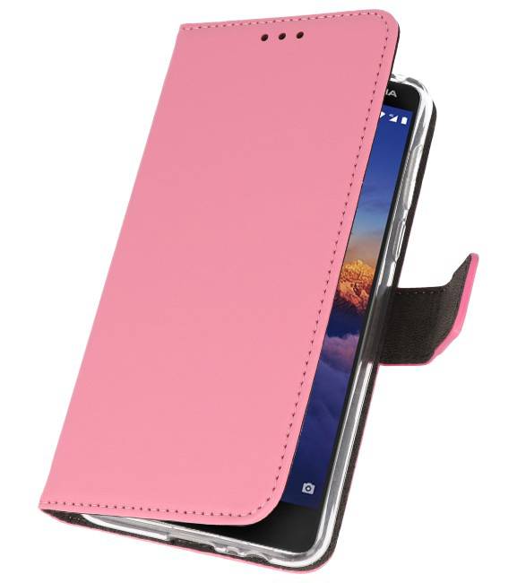 Wallet Cases Hoesje voor Nokia 3.1 Roze