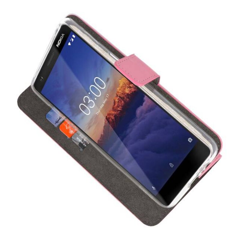 Custodia a Portafoglio per Nokia 3.1 Rosa