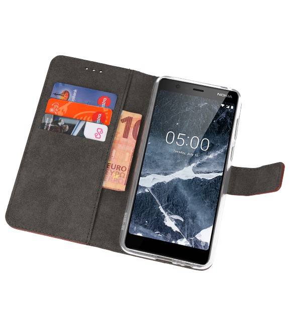 Custodie a portafoglio per Nokia 5.1 Brown