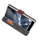 Custodie a portafoglio per Nokia 5.1 Brown