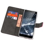 Custodia a Portafoglio per Nokia 5.1 Rosa