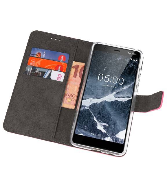 Custodia a Portafoglio per Nokia 5.1 Rosa