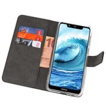 Fundas billeteras para Nokia X5 5.1 Plus negro