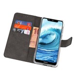 Etuis portefeuille pour Nokia X5 5.1 Plus Noir