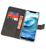 Wallet Cases Hoesje voor Nokia X5 5.1 Plus Wit