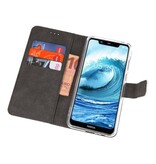 Wallet Cases Hoesje voor Nokia X5 5.1 Plus Wit