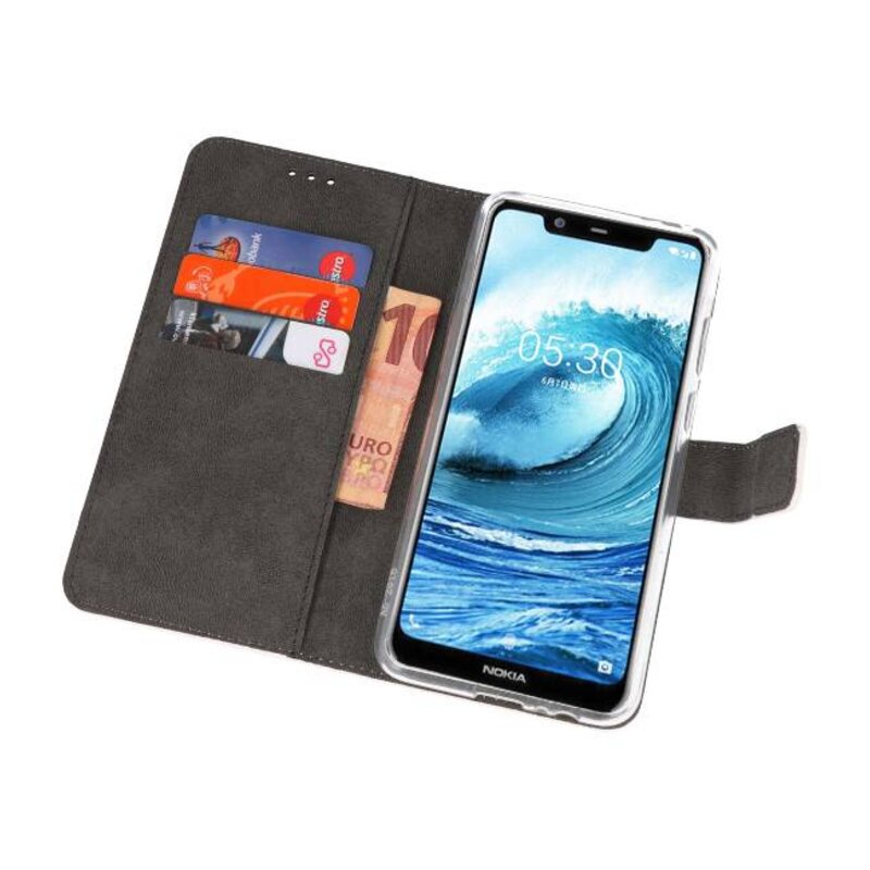 Etuis portefeuille pour Nokia X5 5.1 Plus Blanc