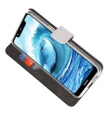 Custodie a portafoglio per Nokia X5 5.1 Plus White