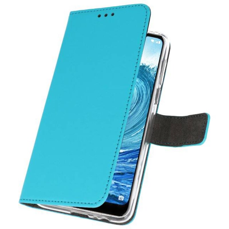 Custodie a portafoglio per Nokia X5 5.1 Plus Blue