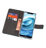 Custodie a portafoglio per Nokia X5 5.1 Plus Blue
