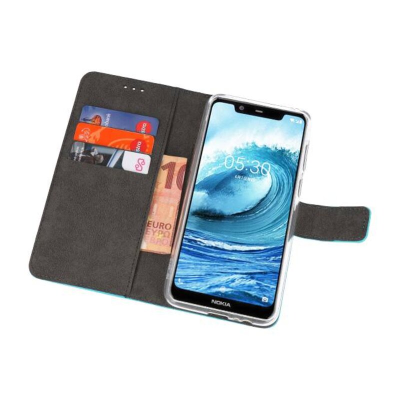 Custodie a portafoglio per Nokia X5 5.1 Plus Blue