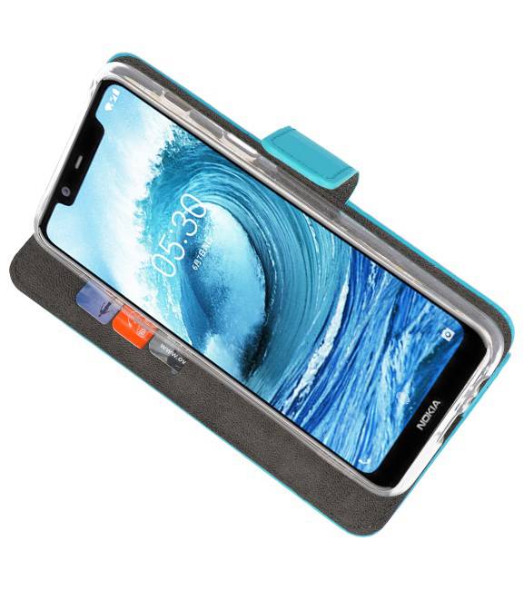 Custodie a portafoglio per Nokia X5 5.1 Plus Blue