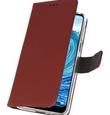 Custodie a portafoglio per Nokia X5 5.1 Plus Brown
