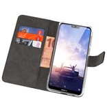 Portafoglio Custodie per Nokia X6 6.1 Plus Nero