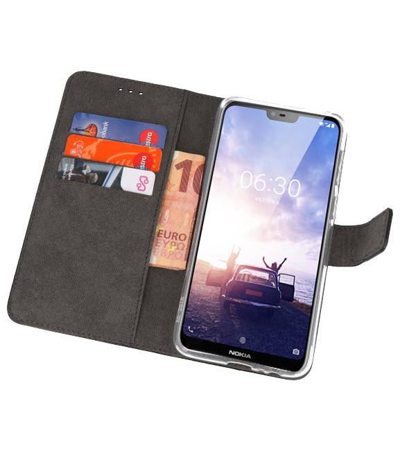 Wallet Cases für Nokia X6 6.1 Plus Schwarz