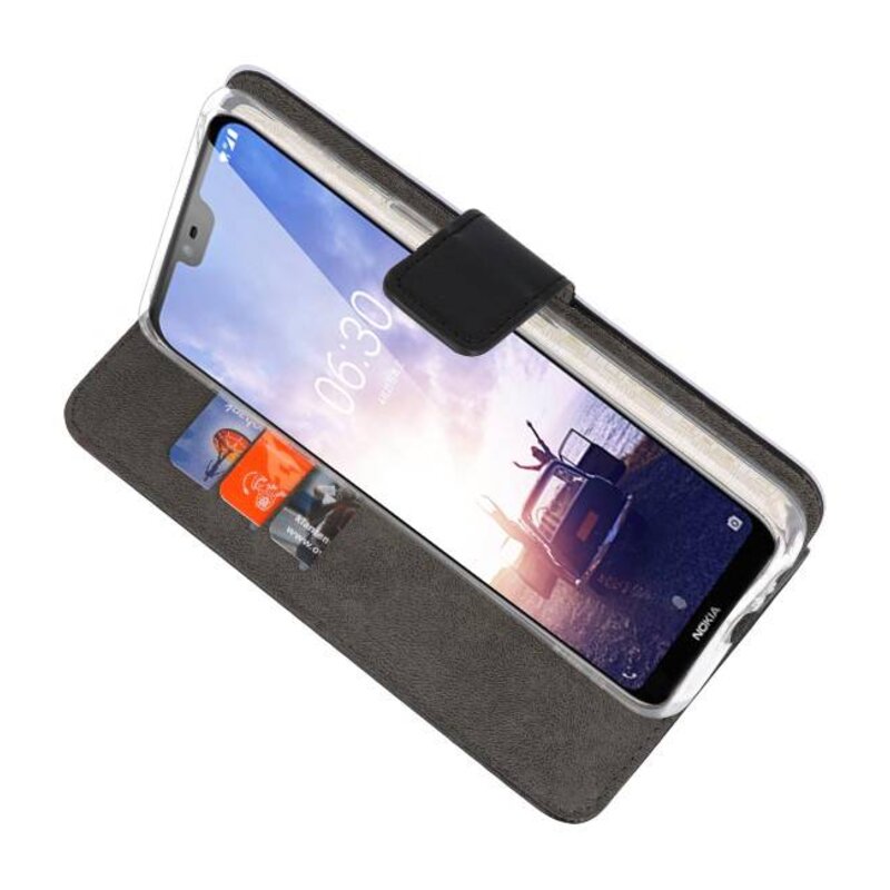 Wallet Cases für Nokia X6 6.1 Plus Schwarz
