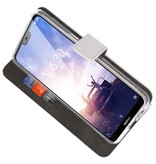 Wallet Cases Hoesje voor Nokia X6 6.1 Plus Wit