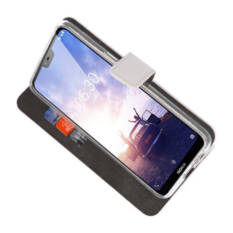 Custodie a portafoglio per Nokia X6 6.1 Plus White