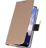 Wallet Cases Hoesje voor Nokia X6 6.1 Plus Goud