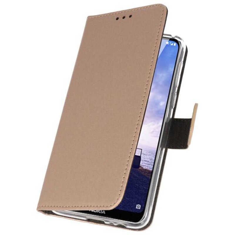 Wallet Cases for Nokia X6 6.1 Plus Gold