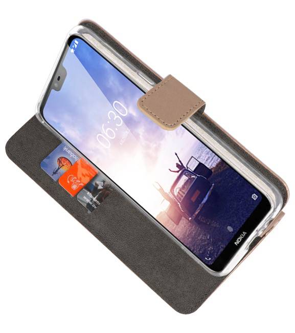 Wallet Cases for Nokia X6 6.1 Plus Gold