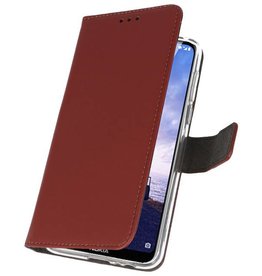 Etuis portefeuille pour Nokia X6 6.1 Plus Brown