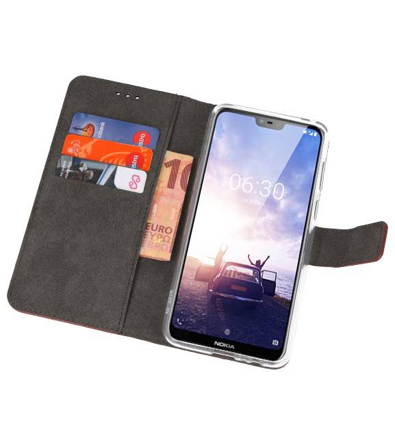 Wallet Cases für Nokia X6 6.1 Plus Braun