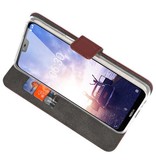 Etuis portefeuille pour Nokia X6 6.1 Plus Brown