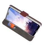 Wallet Cases for Nokia X6 6.1 Plus Brown