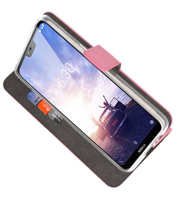 Fundas billeteras para Nokia X6 6.1 Plus rosa