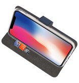 Wallet Cases Hoesje voor iPhone XS - X Navy