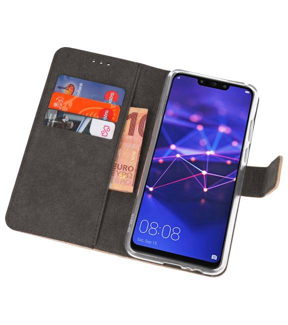 Wallet Cases Hoesje voor Huawei Mate 20 Goud