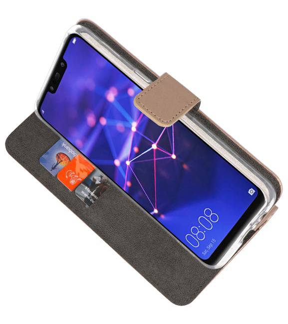 Wallet Cases Hoesje voor Huawei Mate 20 Goud