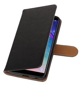 Pull Up Bookstyle für Samsung Galaxy A6 2018 Schwarz