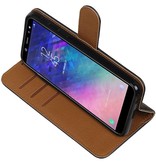 Pull Up Bookstyle für Samsung Galaxy A6 2018 Schwarz