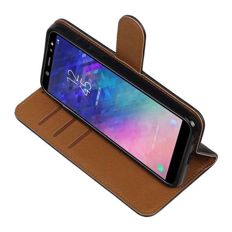Pull Up Bookstyle for Samsung Galaxy A6 2018 Black