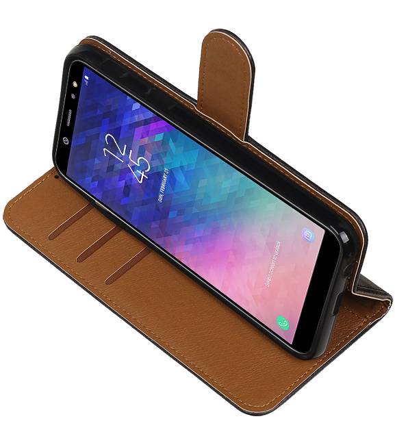 Pull Up Bookstyle pour Samsung Galaxy A6 2018 Noir