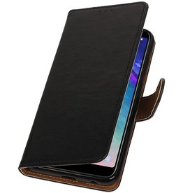 Pull Up Bookstyle per Samsung Galaxy A6 Plus 2018 Nero