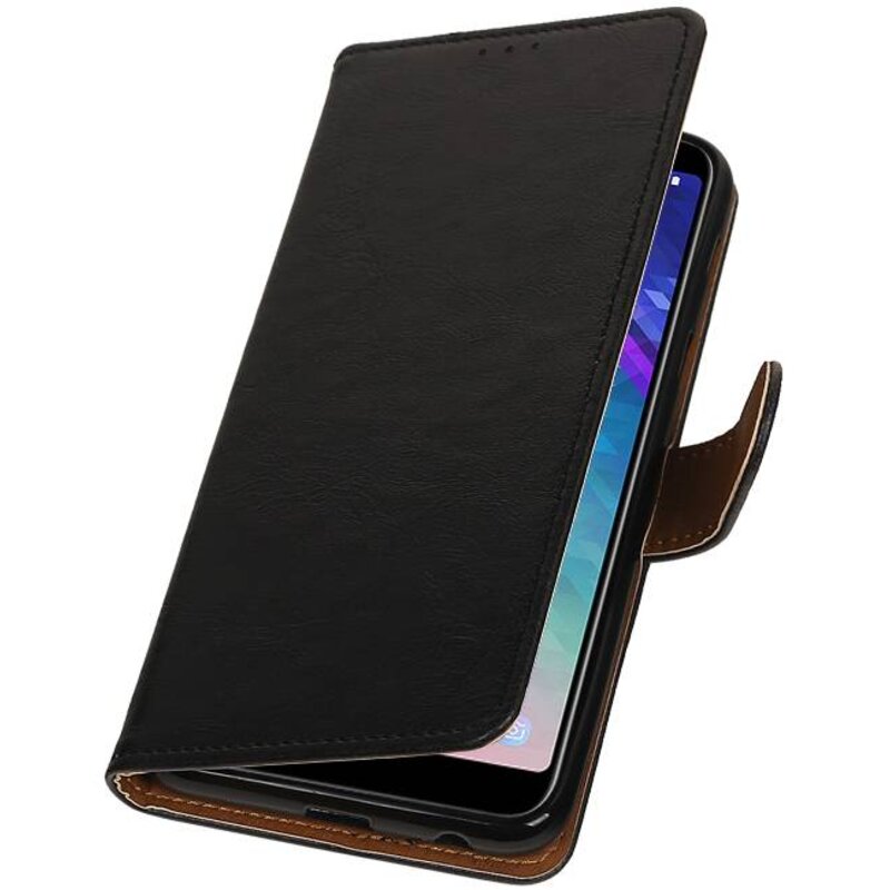 Pull Up Bookstyle per Samsung Galaxy A6 Plus 2018 Nero