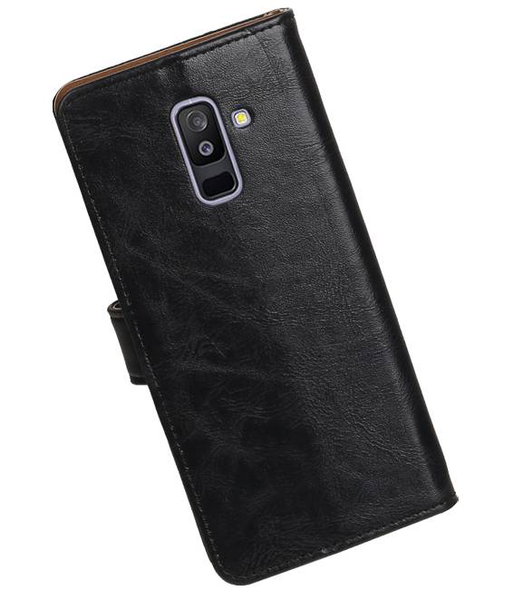Pull Up Bookstyle for Samsung Galaxy A6 Plus 2018 Black