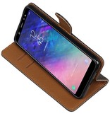 Pull Up Bookstyle für Samsung Galaxy A6 Plus 2018 Schwarz